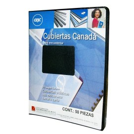 CUBIERTAS LISAS GBC CANADA COLOR NEGRO PUNTOS DE ESPESOR 17 TAMAÑO CARTA 1 PAQUETE CON 50 PIEZAS