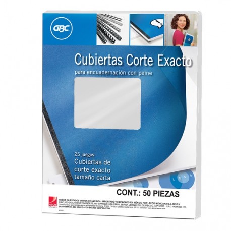 CUBIERTAS TIPO ACETATO GBC SB COLOR TRANSPARENTE PUNTOS DE ESPESOR 7 TAMAÑO CARTA 1 PAQUETE CON 50 PIEZAS