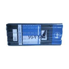 GUSANO DE PLASTICO GBC DE 11/8 PULGADA PASO 38 AROS HASTA 201 A 230 HOJAS COLOR NEGRO 1 PAQUETE CON 25 PIEZAS