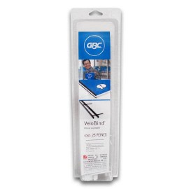 PEINE GBC DE 1 PULGADA PASO HASTA 200 HOJAS COLOR NEGRO 1 PAQUETE CON 25 PIEZAS