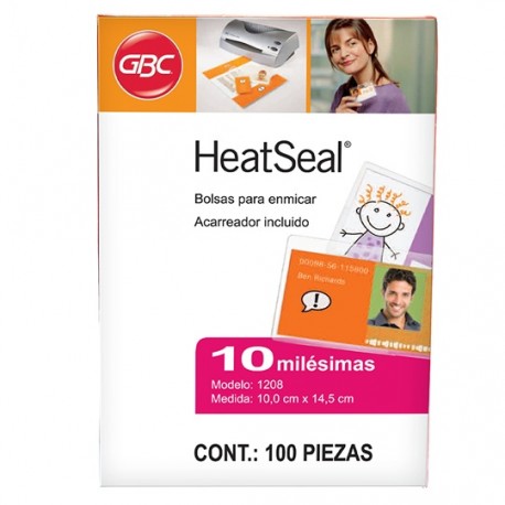 MICA TERMICA TAMAÑO 10 X 14.5 CM GBC 1208 FORMA RIGIDA 10 MILESIMAS 1 PAQUETE CON 100 PIEZAS