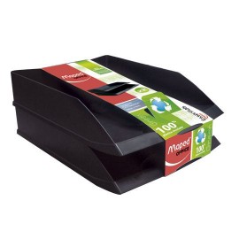 CHAROLA APILABLE MAPED PLASTICO COLOR NEGRO