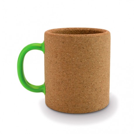 ORGANIZADOR DE ESCRITORIO JUST MUSTARD DE CORCHO EN FORMA DE TAZA CON 1 COMPARTIMIENTO