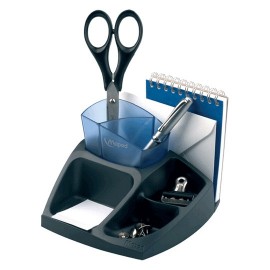 ORGANIZADOR DE ESCRITORIO MAPED DE PLASTICO COLOR NEGRO CON 6 COMPARTIMIENTOS 1 PIEZA