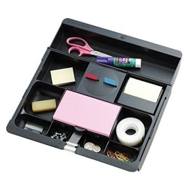 ORGANIZADOR DE ESCRITORIO POST-IT DE PLASTICO COLOR NEGRO CON 7 COMPARTIMIENTOS 1 PIEZA