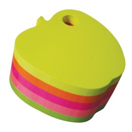 NOTA ADHESIVA REMOVIBLE MAE SP21277 COLORES NEON FORMA DE MANZANA 400 HOJAS