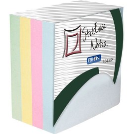 NOTA ADHESIVA REMOVIBLE RIHAN 654-4P COLORES PASTEL FORMA CUADRADA 400 HOJAS