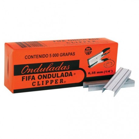 GRAPA ONDULADA PILOT FIFA 700-R DE 1/4 PULGADA CAJA CON 5000 GRAPAS