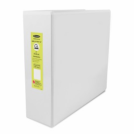 CARPETA DE VINIL PANORAMICA ARILLO EN D DE 3 PULGADAS COLOR BLANCA WILSON JONES 386 1 PIEZA