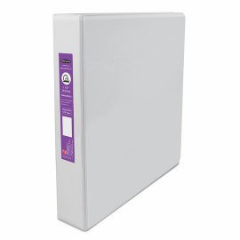 CARPETA DE VINIL PANORAMICA ARILLO EN D DE 1.5 PULGADAS COLOR BLANCA WILSON JONES 386 1 PIEZA