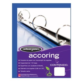 CARPETA DE PAPEL BASICA ARILLO EN O DE 0.5 PULGADAS COLOR AZUL OBSCURO WILSON JONES ACCORING 1 PAQUETE CON 4 PIEZAS