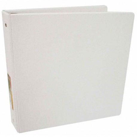 CARPETA DE VINIL BASICA ARILLO EN O DE 1.5 PULGADAS COLOR BLANCA KINERA 9600BL 1 PIEZA