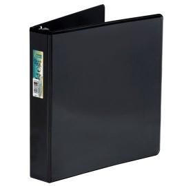 CARPETA DE VINIL PANORAMICA ARILLO EN O DE 1.5 PULGADAS COLOR NEGRA KINERA 9601NE 1 PIEZA