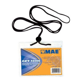 GAFETE HORIZONTAL CON CORDON MAE GFT-10HC DE PLASTICO PAQUETE CON 50 PIEZAS