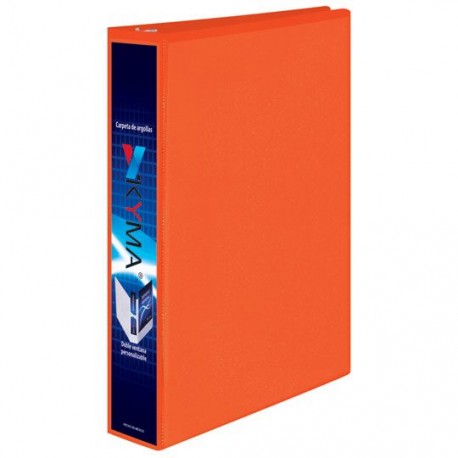 CARPETA DE VINIL COLOR ARILLO EN O DE 1 PULGADA COLOR NARANJA KYMA KYMA 1 PIEZA