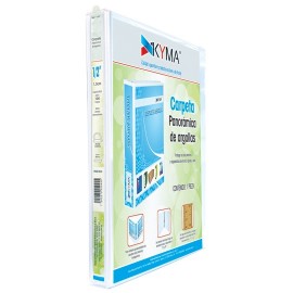 CARPETA DE VINIL PANORAMICA ARILLO EN D DE 4 PULGADAS COLOR BLANCA KYMA KYMA 1 PIEZA