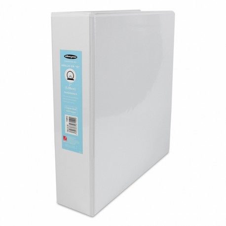 CARPETA DE VINIL PANORAMICA ARILLO EN O DE 2 PULGADAS COLOR BLANCA WILSON JONES 361 1 PIEZA