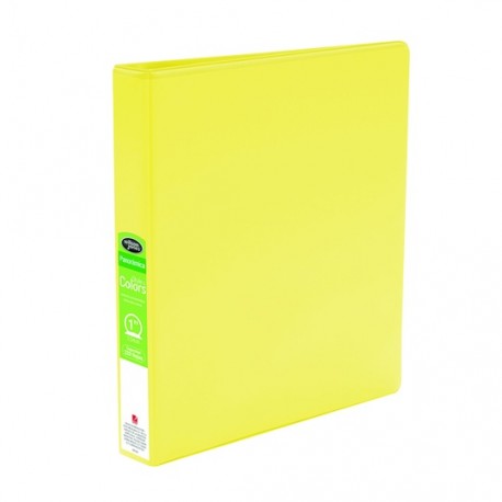 CARPETA DE VINIL PANORAMICA ARILLO EN O DE 1 PULGADA COLOR AMARILLO WILSON JONES TEENS 1 PIEZA