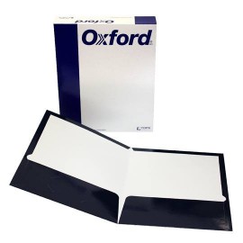 FOLDER DE PAPEL TAMAÑO CARTA TOPS PRODUCTS OXFORD 51743 TIPO PLASTIFICADO COLOR AZUL MARINO 1 PQ C/25 PZS