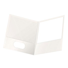 FOLDER DE PAPEL TAMAÑO CARTA TOPS PRODUCTS OXFORD 51704 TIPO PLASTIFICADO COLOR BLANCO 1 PQ C/25 PZS