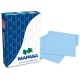 FOLDER DE PAPEL TAMAÑO OFICIO MAPASA MAPASA PA0002 TIPO 1/2 CEJA COLOR AZUL 1 PQ C/100 PZS