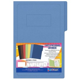 FOLDER DE PAPEL TAMAÑO OFICIO KYMA KYMA PTOAZC TIPO CARPETA COLOR AZUL CLARO 1 PQ C/3 PZS