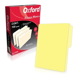 FOLDER DE PAPEL TAMAÑO CARTA TOPS PRODUCTS PENDAFLEX M750YEL TIPO 1/2 CEJA COLOR AMARILLO 1 PQ C/100 PZS