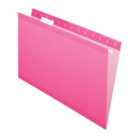 FOLDER DE PAPEL TAMAÑO OFICIO TOPS PRODUCTS PENDAFLEX 4153PIN TIPO COLGANTE COLOR ROSA 1 PQ C/25 PZS