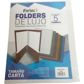 Folder laminado cta color blanco c/5
