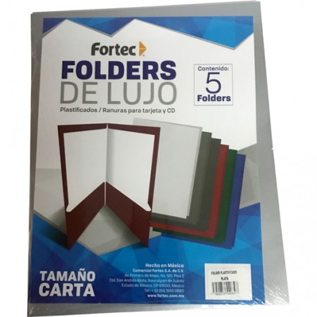 Folder laminado cta color gris c/5