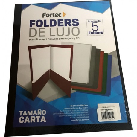 Folder laminado cta color negro c/5