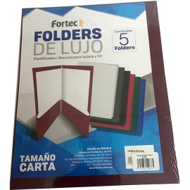 Folder laminado cta color vino c/5