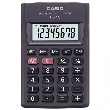 CALCULADORA DE ESCRITORIO CASIO HL-4 8 DIGITOS