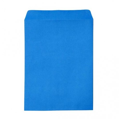 SOBRE BOLSA FORTEC B-24-CGBL-50 DE PAPEL COLOR AZUL OFICIO SOLAPA ENGOMADA 1 PAQUETE CON 50 SOBRES