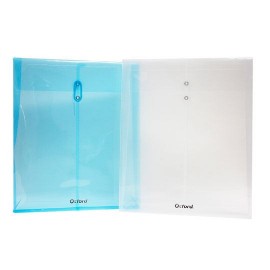 SOBRE BOLSA OXFORD F509 DE POLIPROPILENO COLOR AZUL CARTA CON RONDANA 1 PIEZA