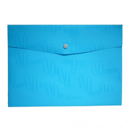 SOBRE BOLSA OXFORD F857 DE POLIPROPILENO COLOR AQUA CARTA CON BROCHE 1 PIEZA