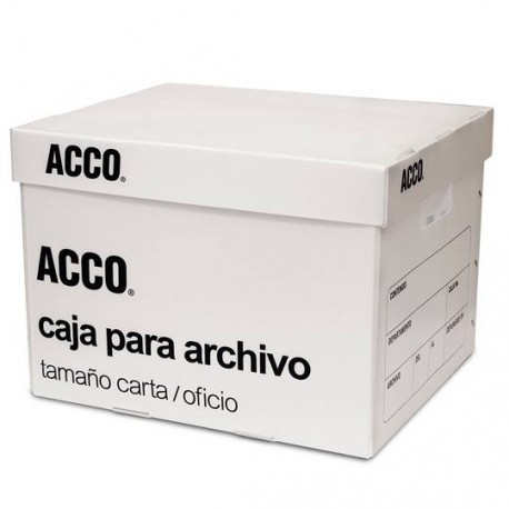 CAJA PARA ARCHIVO TAMAÑO CARTA / OFICIO ACCO DE PLASTICO DE 31 X 38 X 25 CM 1 PIEZA