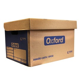 CAJA PARA ARCHIVO TAMAÑO OFICIO OXFORD DE CARTON DE 32 X 25.5 X 26 CM 1 PIEZA