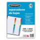 SEPARADOR WILSON JONES P2457 TAMAÑO CARTA CON 10 DIVISIONES DE PAPEL CON CEJAS MULTICOLOR 1 JUEGO