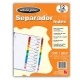 SEPARADOR WILSON JONES P1348 TAMAÑO CARTA CON 12 DIVISIONES DE PAPEL CON CEJAS MULTICOLOR 1 JUEGO