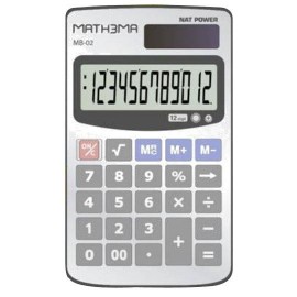 CALCULADORA BASICA MAHTEMA MB-02 12 DIGITOS