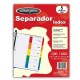 SEPARADOR WILSON JONES P1345 TAMAÑO CARTA CON 5 DIVISIONES DE PAPEL CON CEJAS MULTICOLOR 1 JUEGO