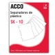 SEPARADOR ACCO P0560 TAMAÑO CARTA CON 5 DIVISIONES DE PLASTICO CON CEJAS BLANCAS 1 JUEGO