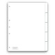 SEPARADOR WILSON JONES P0154 TAMAÑO CARTA CON 5 DIVISIONES DE PAPEL CON CEJAS PLASTIFICADAS 1 JUEGO