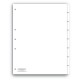 SEPARADOR WILSON JONES P0500 TAMAÑO CARTA CON 8 DIVISIONES DE PAPEL CON CEJAS TRANSPARENTES 1 JUEGO