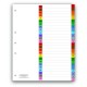 SEPARADOR WILSON JONES P1367 TAMAÑO CARTA CON ALFABETICO A-Z DE PAPEL CON CEJAS MULTICOLOR 1 JUEGO
