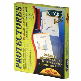 PROTECTOR DE HOJAS KINERA TAMAÑO CARTA TRASLUCIDO 1 PAQUETE CON 200 PZAS