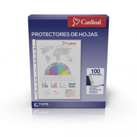 Protector de hojas transparente c/100