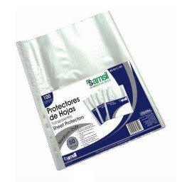 PROTECTOR DE HOJAS RIHAN TAMAÑO CARTA WS50C1 CRISTALINO 1 PAQUETE CON 100 PZAS