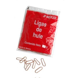 LIGA DE HULE NATURAL HERCULES NÚMERO 12 COLOR BEIGE PAQUETE CON 80GR